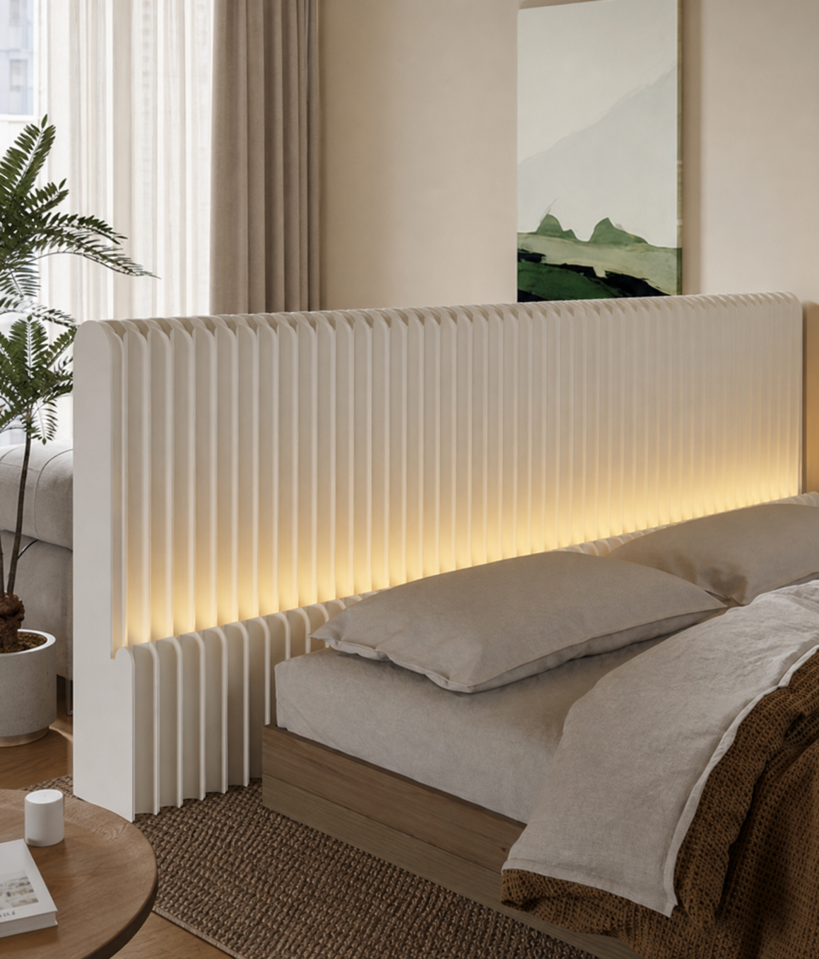 Modular Accordion Paper Room Divider showing its structure and design details