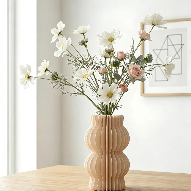 Portable Honeycomb Paper Vase, Foldable Minimalist Home Decor