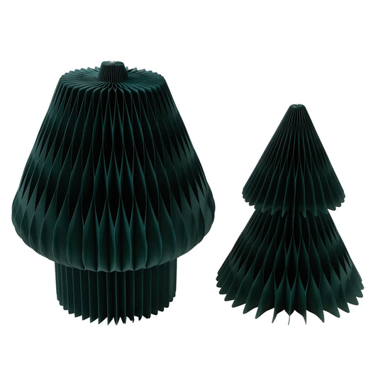Large Foldable Honeycomb Paper Christmas Tree showing its structure