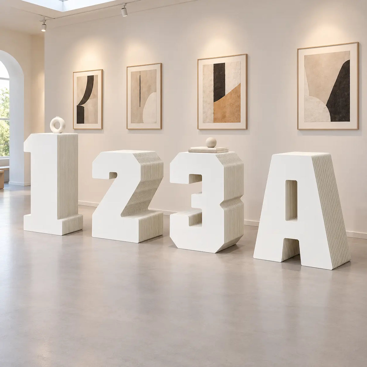 3D Letter Modular Paper Display Stand