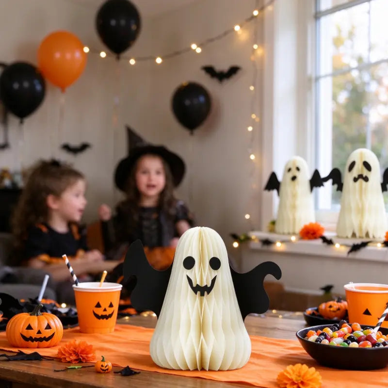 3D Honeycomb Paper Ghost Decorations