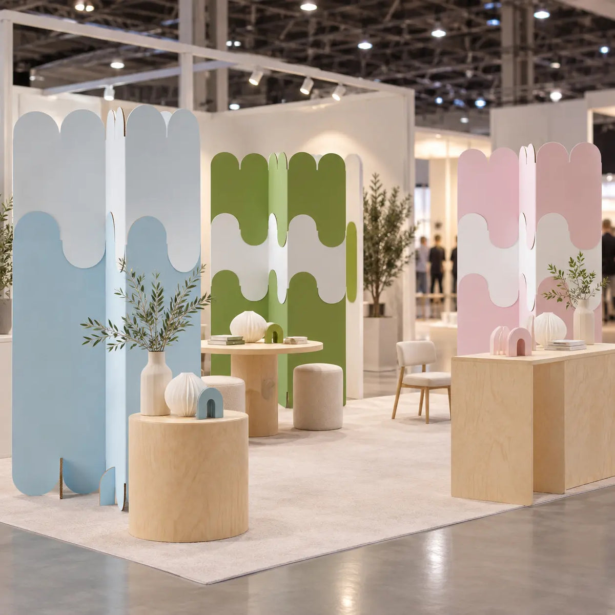 Modular Scalloped Paper Room Divider