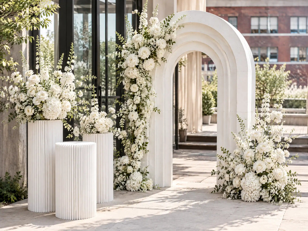 Honeycomb paper welcome zone display for wedding entrance, wholesale paper furniture