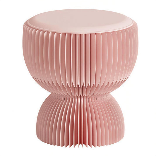 Hourglass Honeycomb Paper Table on a white background, shown from the front