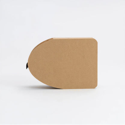 Folded flat paper footstool for compact storage and shipping