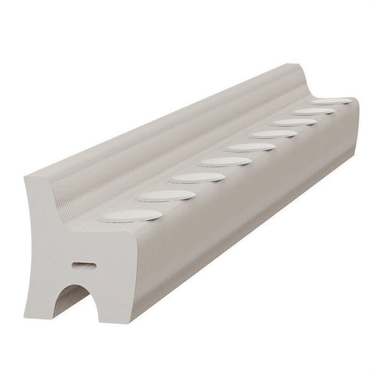 Curved Honeycomb Paper Bench on a white background, shown from the front