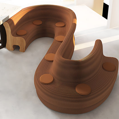 Modular Honeycomb Paper Bench showing its structure and design details