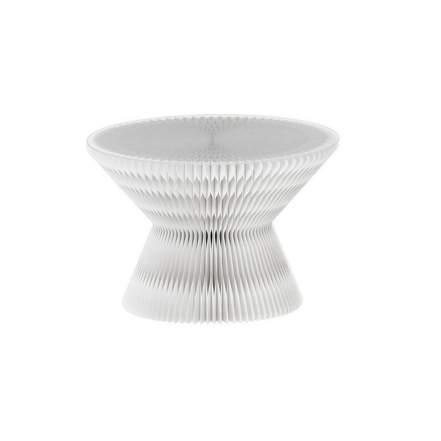 Honeycomb Paper Side Table on a white background, shown from the front