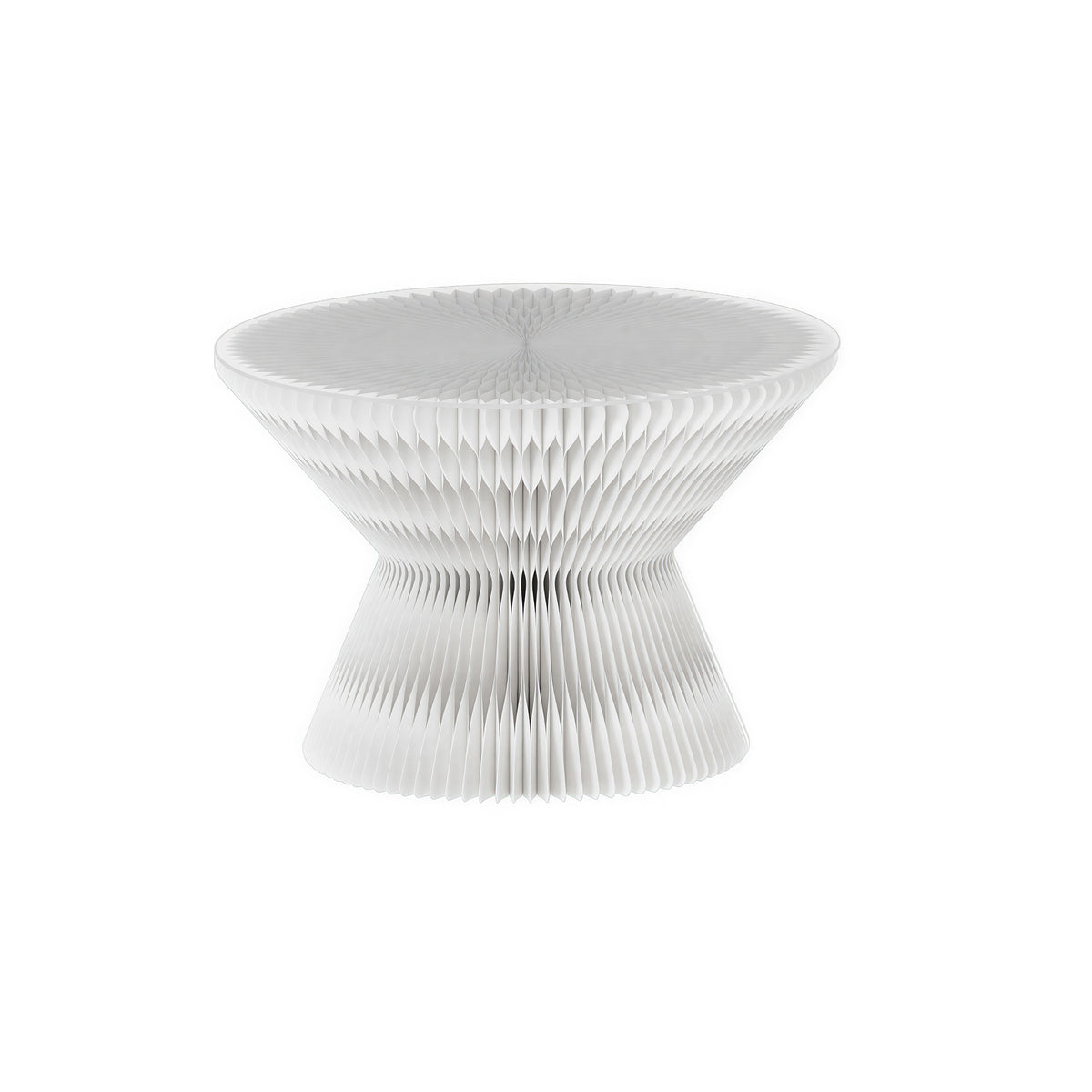 Honeycomb Paper Side Table on a white background, shown from the front
