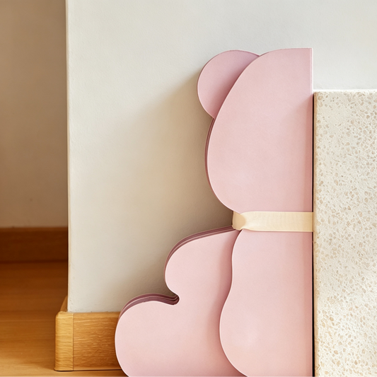 Pink bear paper stool for a children’s interior