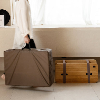 Folded Foldable Accordion Paper Bed for compact storage and shipping