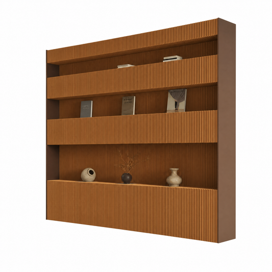 Modular Paper Bookshelf on a white background, shown from the front