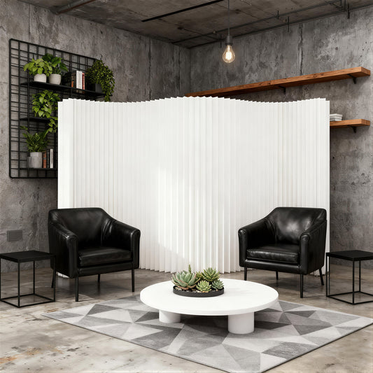 Foldable Paper Room Divider on a white background, shown from the front