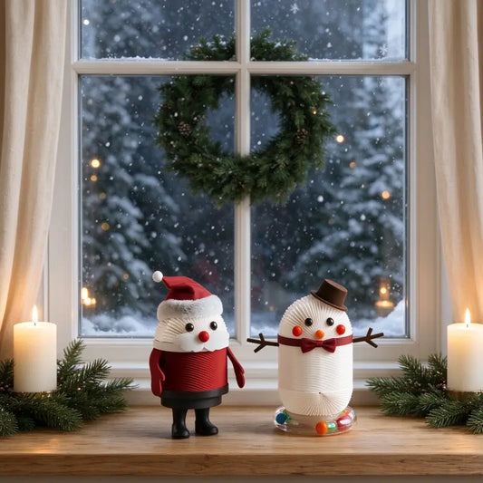 Wholesale Foldable Paper Christmas Santa and Snowman Decorations