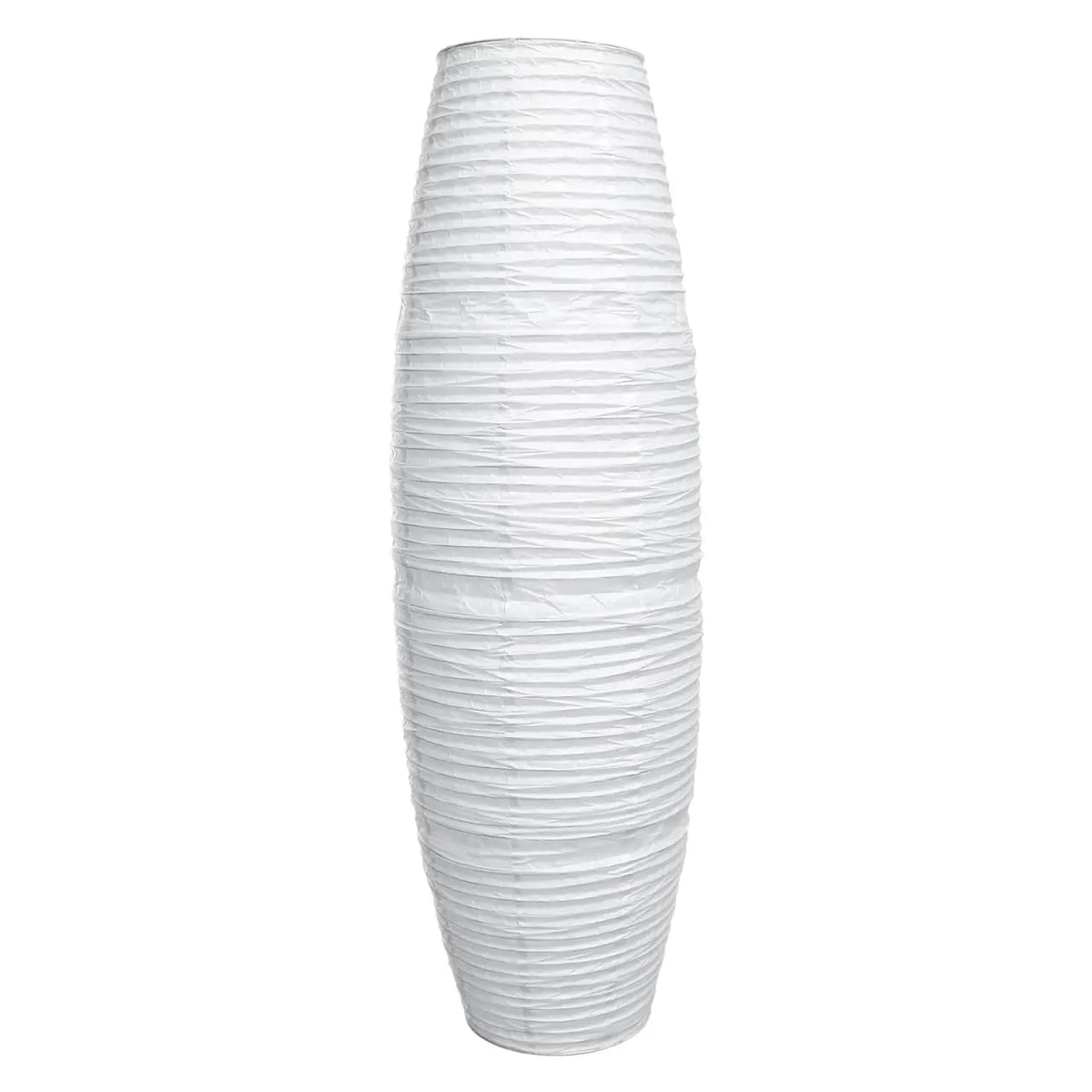 Nordic Rice Paper Floor Lampshade on a white background, shown from the front