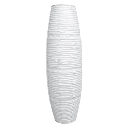 Nordic Rice Paper Floor Lampshade on a white background, shown from the front