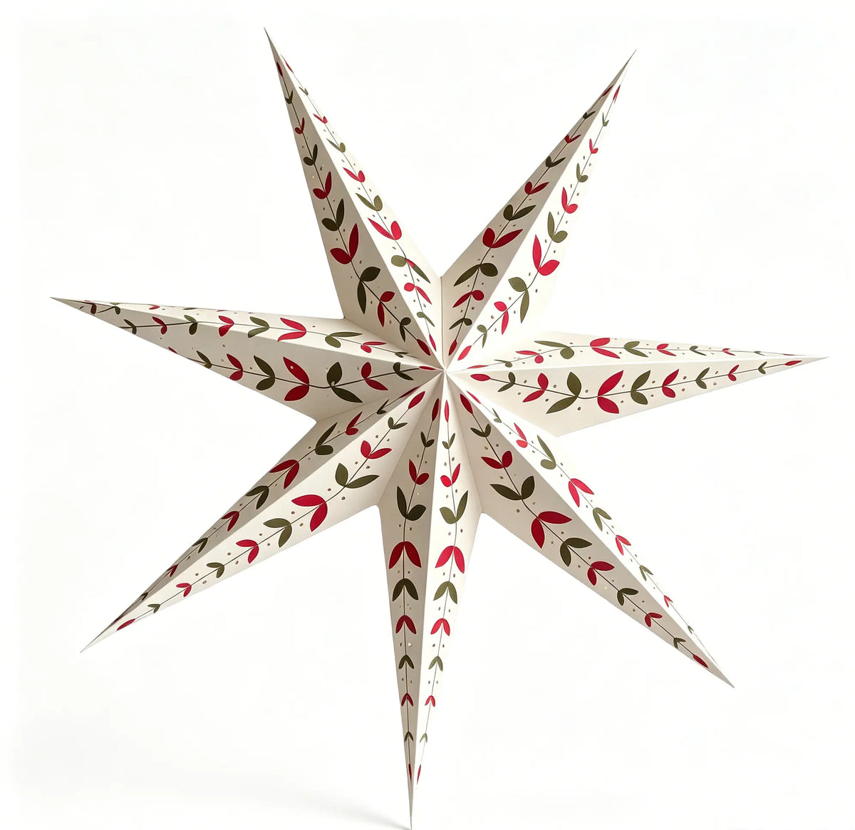 Nordic Rice Paper Floor Lampshade on a white background, shown from the front