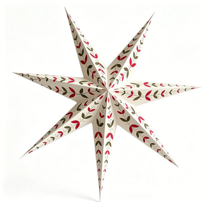 Nordic Rice Paper Floor Lampshade on a white background, shown from the front