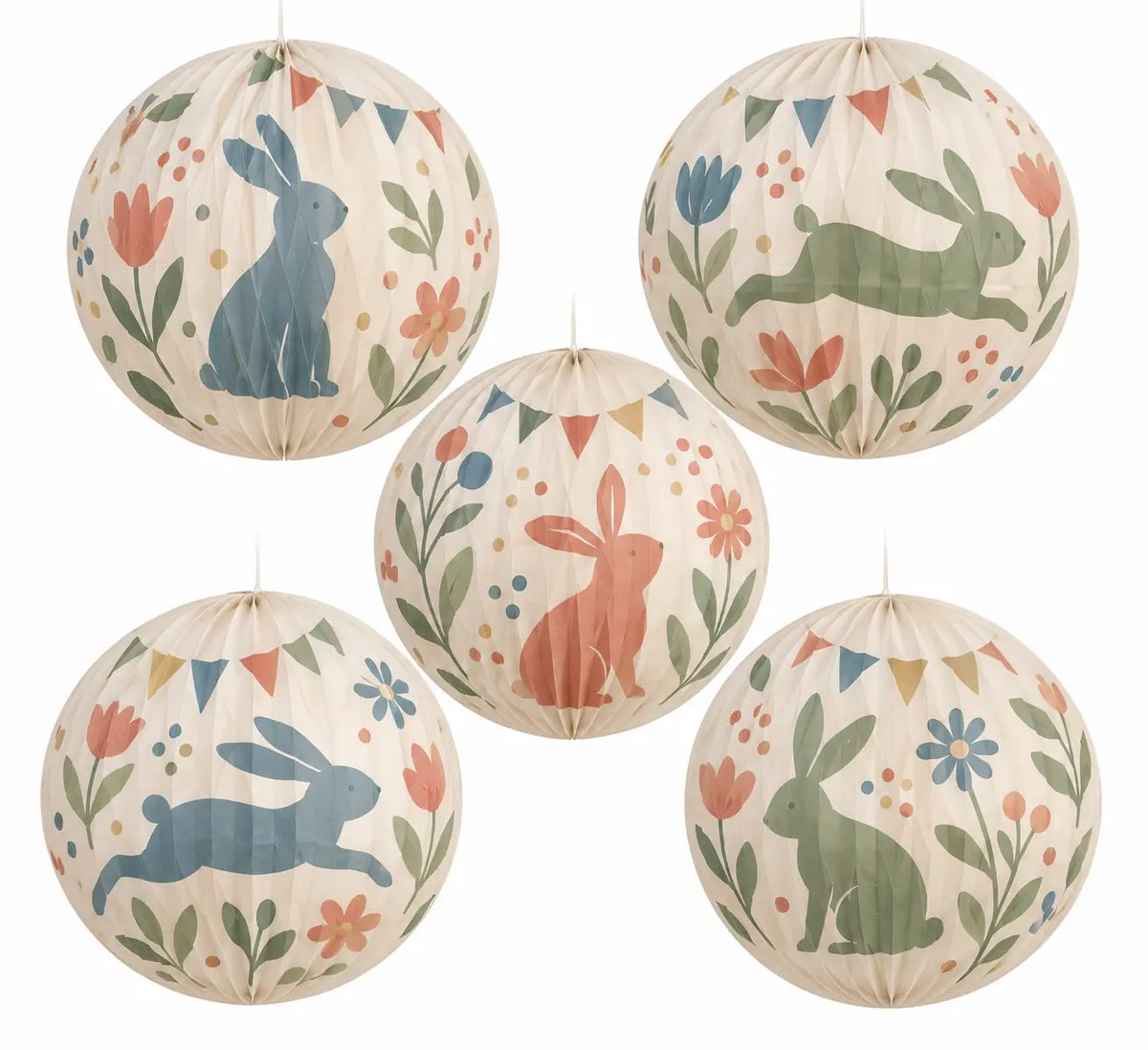 Wholesale Rabbit Honeycomb Paper Lantern Set