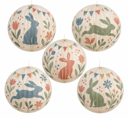 Wholesale Rabbit Honeycomb Paper Lantern Set