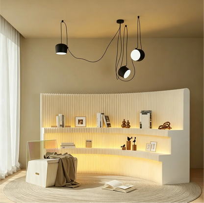 Custom Printed Paper Screen with Display Shelves, Photo Backdrop Wall