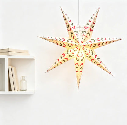 Nordic Rice Paper Floor Lampshade showing its structure and design details