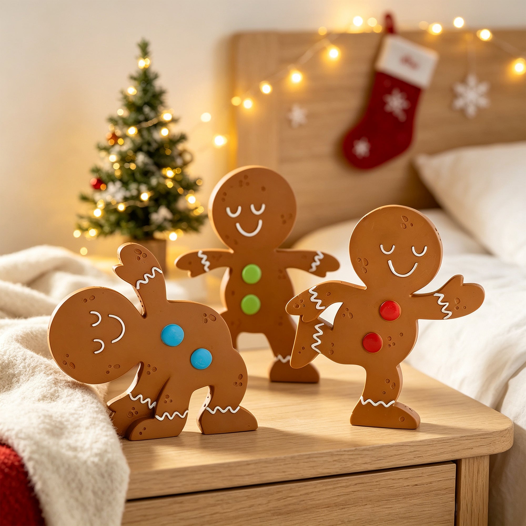 Christmas collection planning – gingerbread paper figures and festive holiday display setup