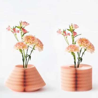 Reusable Honeycomb Paper Vase for Artificial Flowers