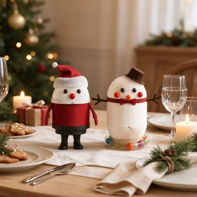 Wholesale Foldable Paper Christmas Santa and Snowman Decorations