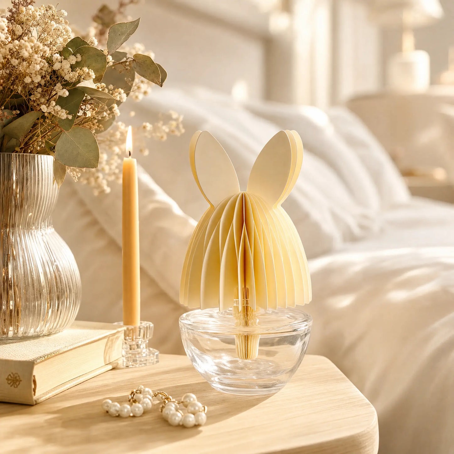 Honeycomb Paper Bunny Aroma Diffuser, Easter Decoration