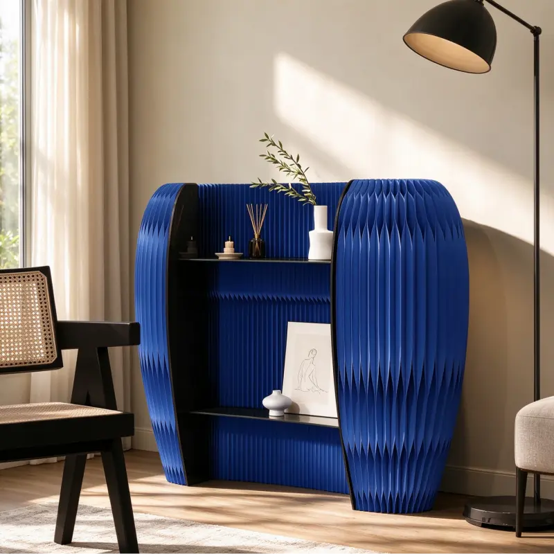 Foldable Honeycomb Paper Curved Reception Counter