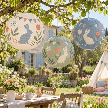Wholesale Rabbit Honeycomb Paper Lantern Set