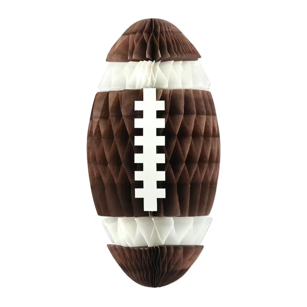 3D Honeycomb American Football Hanging Decoration on a white background