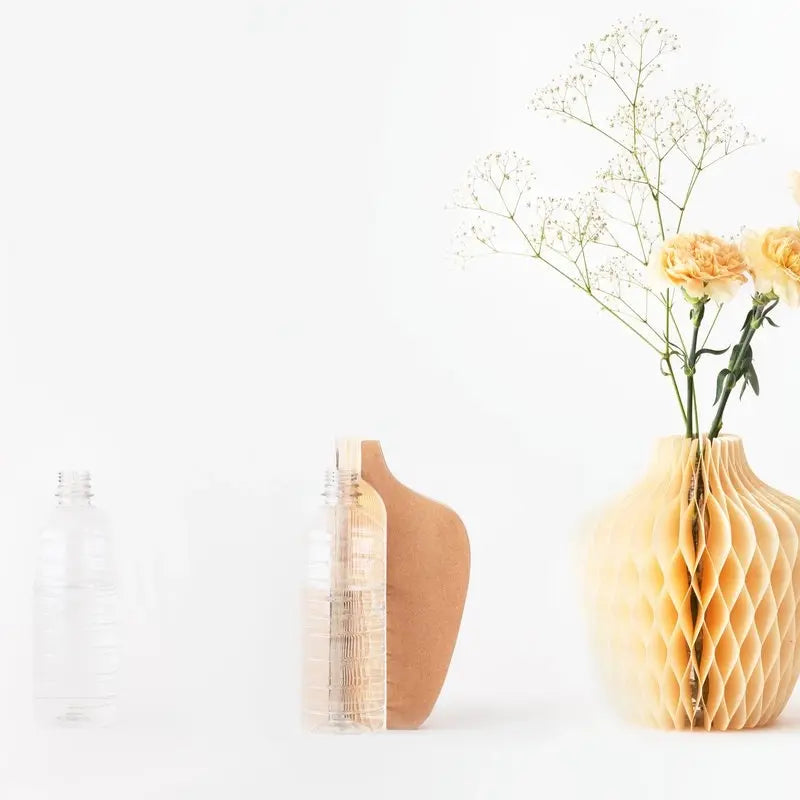 Reusable Honeycomb Paper Vase for Artificial Flowers