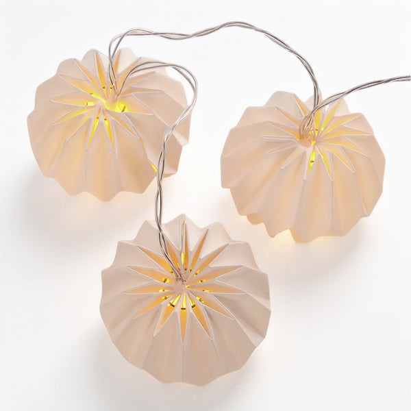 Illuminated origami paper flower pendant lights
