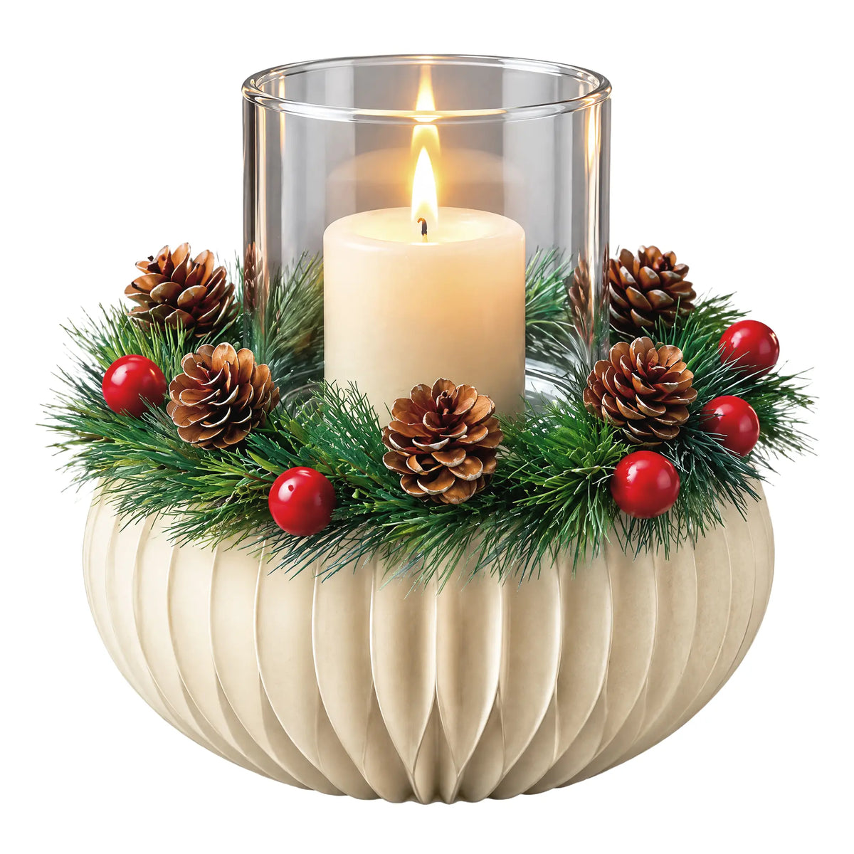 Wholesale Christmas Honeycomb Paper Candle Holder