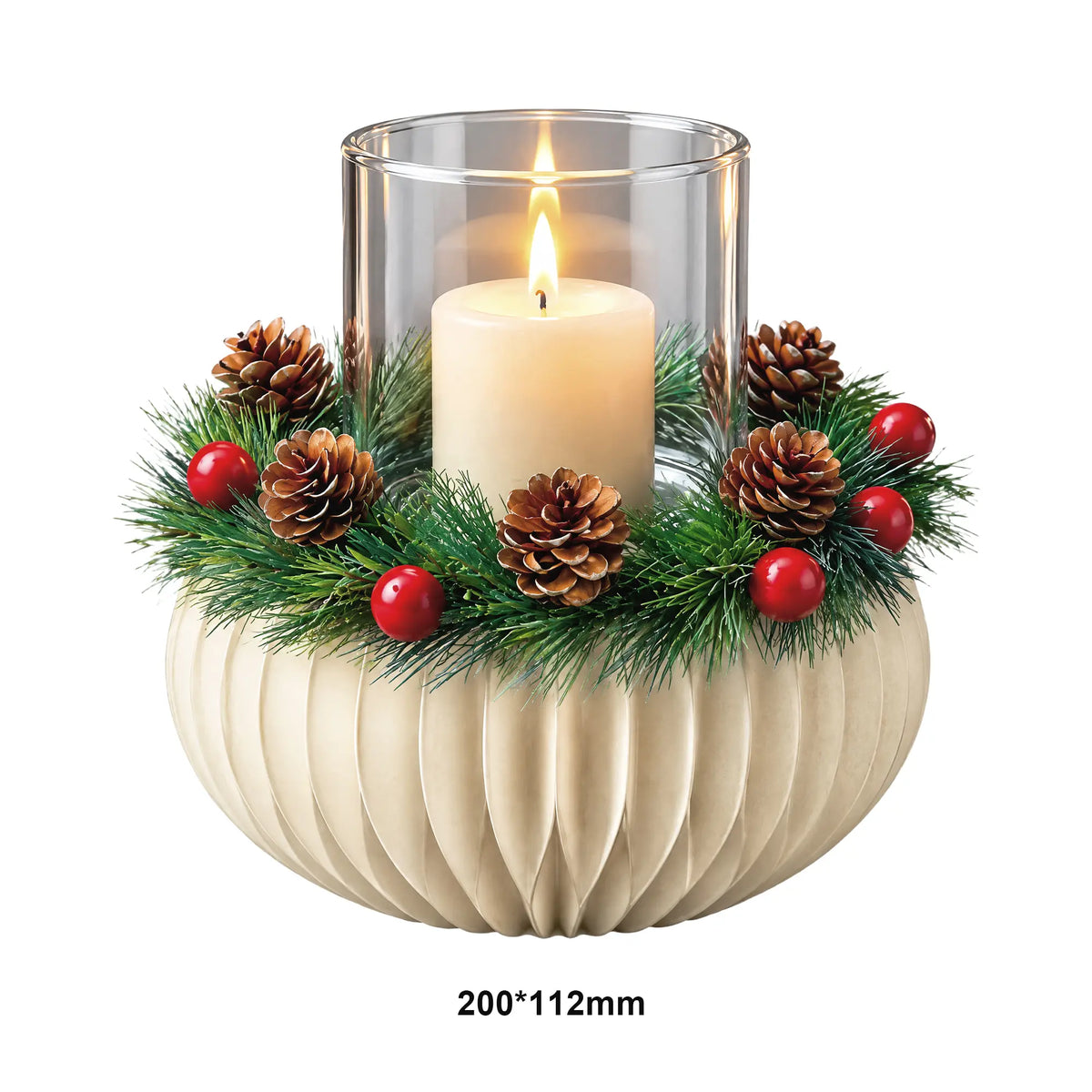 Wholesale Christmas Honeycomb Paper Candle Holder