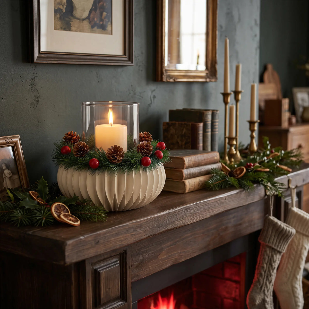 Wholesale Christmas Honeycomb Paper Candle Holder