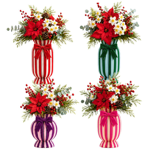 Wholesale Honeycomb Paper Vase Christmas Tabletop Decoration