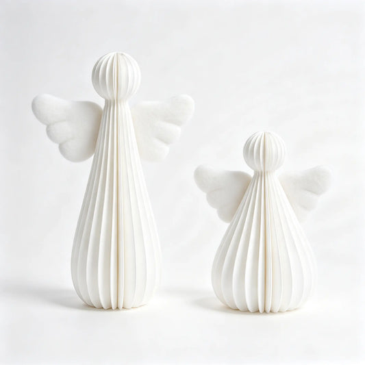 Wholesale White Honeycomb Paper Angel Christmas Decoration