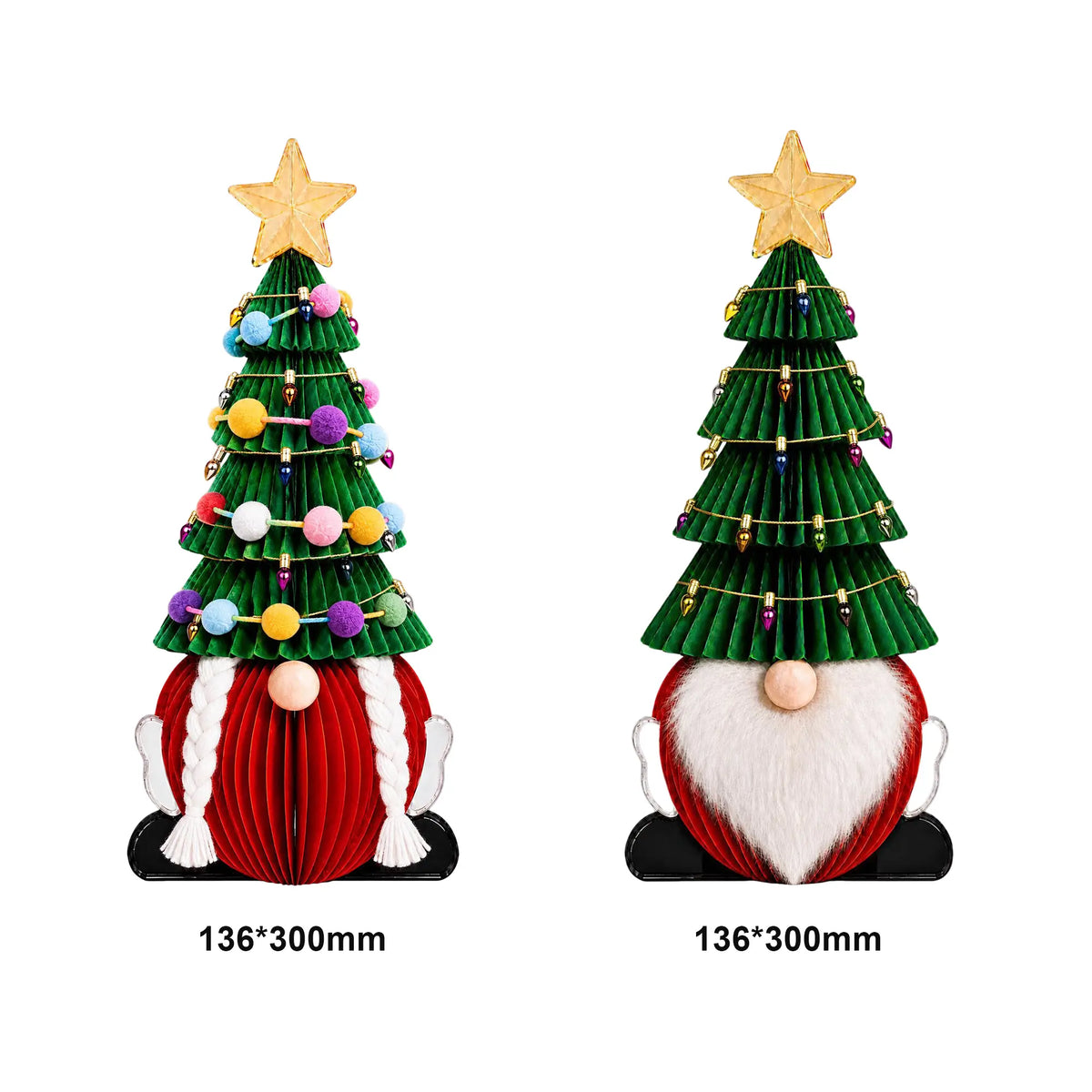 Wholesale Honeycomb Paper Christmas Gnome Table Decorations