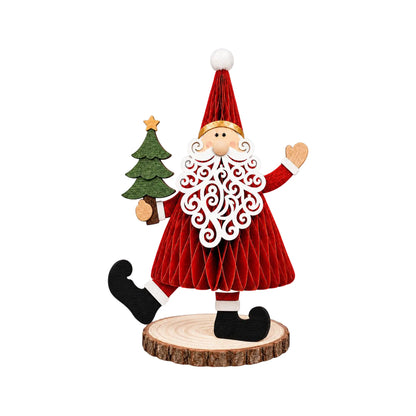 Wholesale Honeycomb Paper Santa Tabletop Christmas Decoration