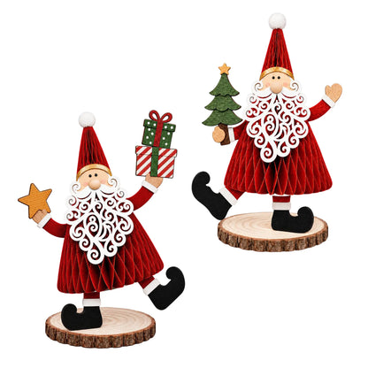 Wholesale Honeycomb Paper Santa Tabletop Christmas Decoration