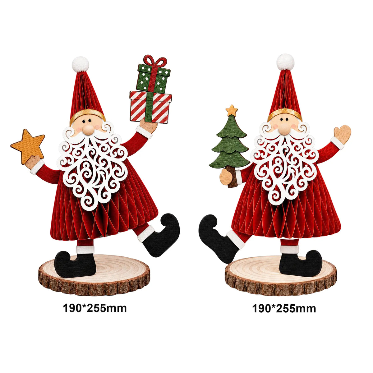 Wholesale Honeycomb Paper Santa Tabletop Christmas Decoration