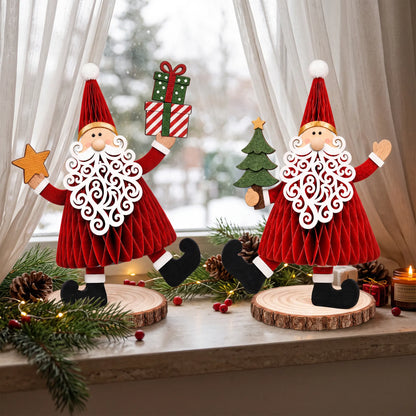 Wholesale Honeycomb Paper Santa Tabletop Christmas Decoration