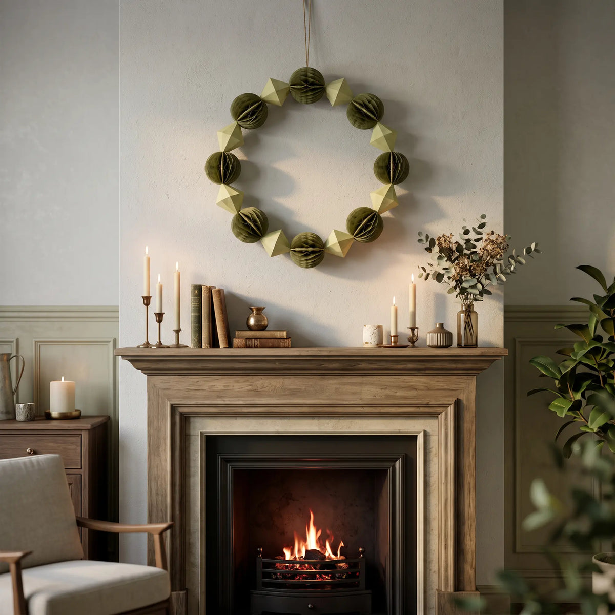 Wholesale Honeycomb Paper Ball Christmas Wreath