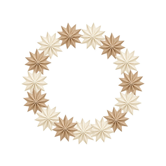 Wholesale Paper Star Christmas Wreath Decoration