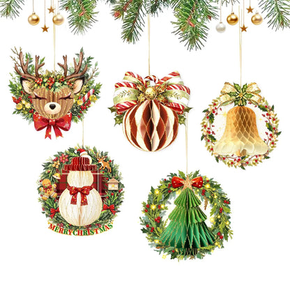 Wholesale Honeycomb Paper Christmas Ornament Set