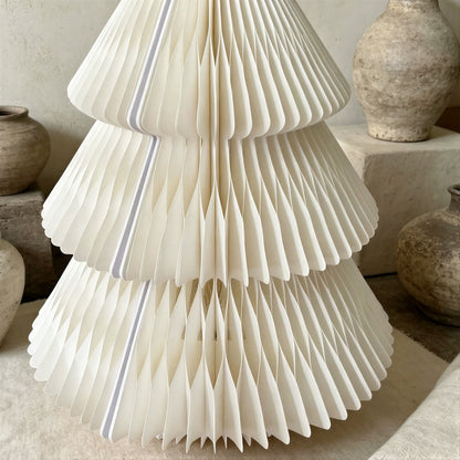 Medium Nordic Honeycomb Paper Christmas Tree with LED Light showing its structure