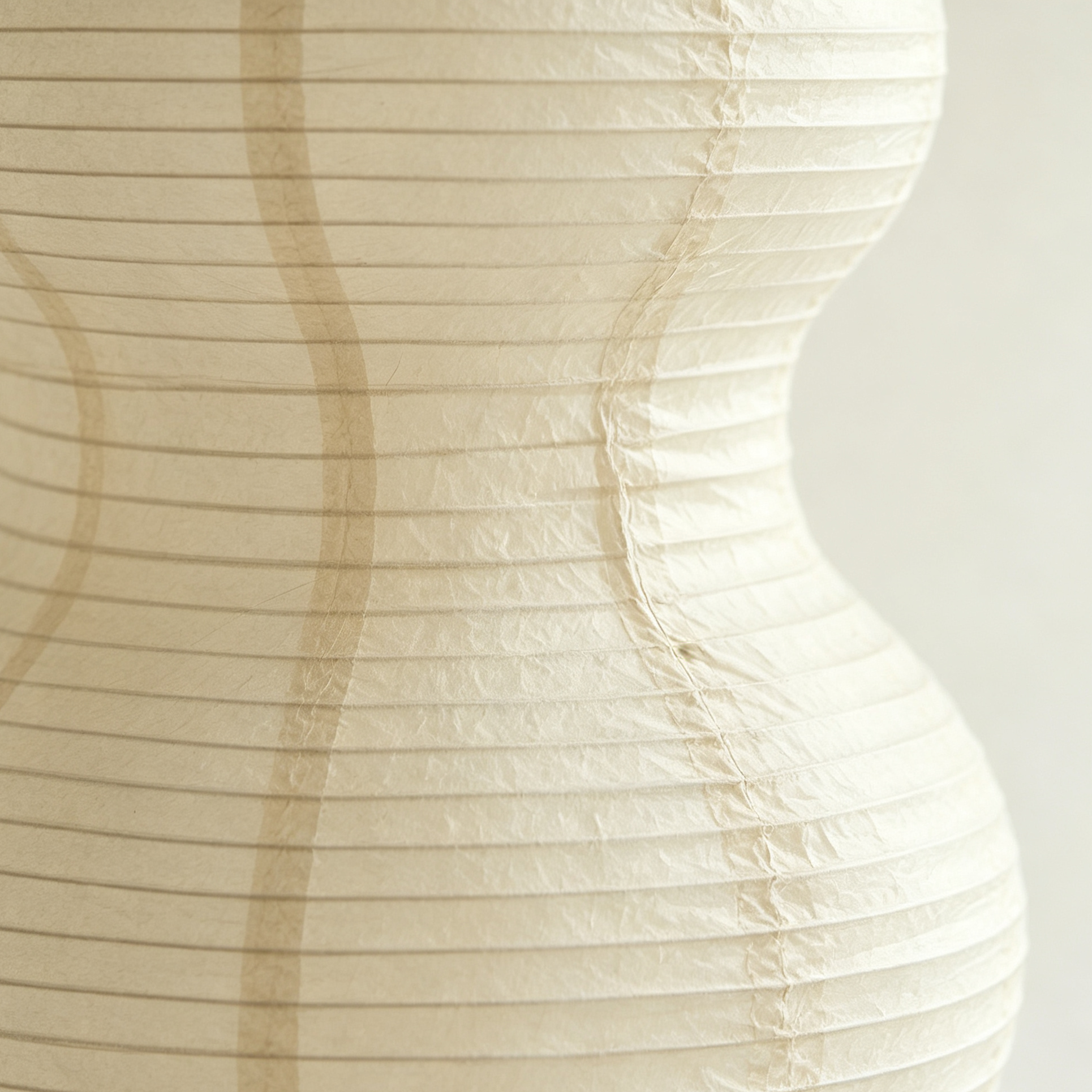 Folded Tall Gourd-Shaped Rice Paper Floor Lamp for compact storage and shipping